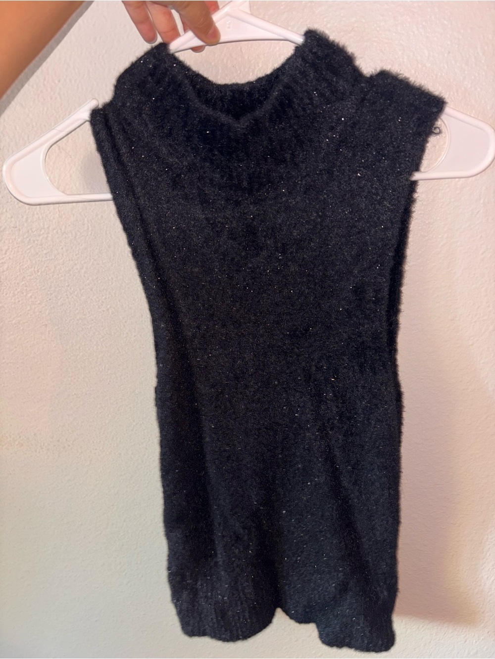 Express Black Teddy Jacket with Plush Faux Fur Texture